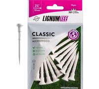 LONGRIDGE LINUM Tees de Golf Ring System Tee de Golf de Madera-Blanco, 53 mm Blanco