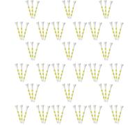 LONGRIDGE 's True Hite Wooden Golf Tees 69mm (20Pcs), Amarillo/Blanco, (Paquete de 3)