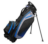 Longridge Super Lite Bolsa de pie de Golf con Divisor de 8 Posiciones, Negro/Azul Real