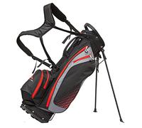 Longridge Super Lite Bolsa de pie de Golf con Divisor de 8 Posiciones, Negro/Rojo
