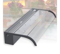 LONGRUNNEW Kit de hojas de cascada para estanque, fuente de piscina acrílica de 60 cm con accesorios, ancho de 18 cm, salida curvada para decoración de jardín, patio y estanque