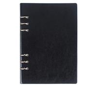 Longsing Cuaderno a5 Cuaderno de Dibujo Cuaderno de Anillas Sueltas Cuaderno Metálico A5 Negro para Negocios,Cuaderno de 6 Orificios que Puede Llenar el Cuaderno