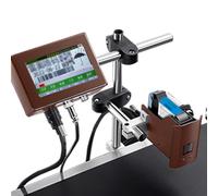 LONGTEAMOON Codificador de inyección de Tinta en línea, codificador de Fecha, máquina de codificación de Fecha multilingüe con Pantalla táctil, codificador de inyección de Tinta de Impresora,T6PLUS