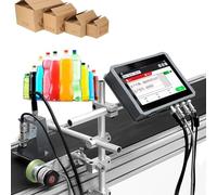 LONGTEAMOON Impresora de inyección de Tinta Industrial automática, Altura de impresión de 2 a 12,7 mm, máquina de codificación automática Línea de ensamblaje en línea Fecha de producción