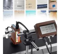 LONGTEAMOON Impresoras De Inyección De Tinta Industriales En Línea De 12,7 Mm/25,4 Mm con Soporte para Cambio De Idiomas, para Imprimir Códigos QR De Códigos De Barras De Texto En Huevos,T6