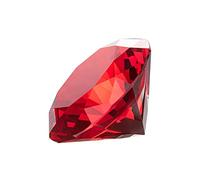 LONGWIN Pisapapeles de 80 mm con diamantes de cristal para decoración del hogar, color rojo