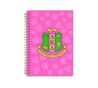 LONGXIN AKA Sorority Gifts for Women 1908 Sisterhood Spiral Notebook AKA Paraphernalia Gifts for Girls Sister Lined Journal Notebook for Work School Note Taking