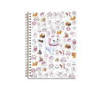 LONGXIN Cartoon Cat Merch Spiral Notebook Cartoon Movie Fans Gift Lined Journal Notebook for Work School Note Taking