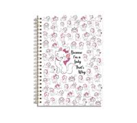 LONGXIN Cartoon Cat Merch Spiral Notebook Cute Cartoon Movie Fans Gift Lined Journal Notebook for Work School Note Taking (I'm A Lady)