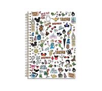 LONGXIN Cuaderno de dibujos animados Magic Kingdom, cuaderno de regalo para fanáticos de cuentos de hadas, regalos para mujeres y niñas, ideas de regalo de cumpleaños, Navidad, cuaderno de tapa dura