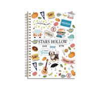 LONGXIN Gilmore Inspired Merchandise Stars Hollow Spiral Notebook TV Show Inspired Gifts for Women Girls Fans Lined Journal Notebook for Work School Note Taking