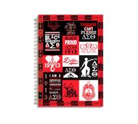 LONGXIN Sorority Gifts DST Spiral Notebook Delta 1913 Sigma Theta Sorority Paraphernalia Gifts for Women Girls Sister Inspirational Lined Journal Notebook for Work School Note Taking