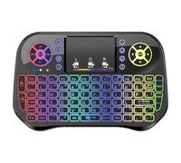 LONGYI i10 Mini Teclado Inalambrico, Smart TV, Android Keyboard with Touchpad, Bluetooth y 2.4G Mini Keyboard for Smart TV Remote Control/PC/Pad/Xbox/Android Box/HTPC