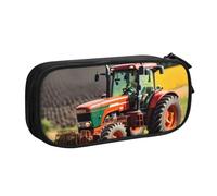 Longzehao Big Capacity Company - Estuche para lápices con estampado de tractores agrícolas, estuche organizador de maquillaje con cremallera de doble capa