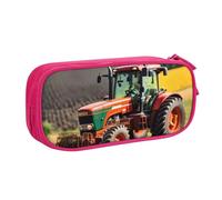 Longzehao Big Capacity Company - Estuche para lápices con estampado de tractores agrícolas, estuche organizador de maquillaje con cremallera de doble capa