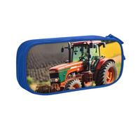 Longzehao Big Capacity Company - Estuche para lápices con estampado de tractores agrícolas, estuche organizador de maquillaje con cremallera de doble capa