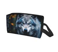 Longzehao Blue Eyes Wolf1 - Bolsa de almacenamiento de viaje para hombres y mujeres, organizador de gran capacidad portátil