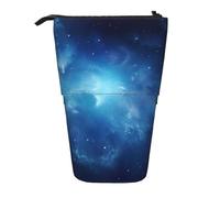 Longzehao Blue Galaxy2 - Estuche telescópico para lápices, estuche de almacenamiento para bolígrafos, portátil de pie, NEGRO, One Size