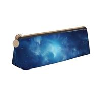 Longzehao Blue Galaxy2 Print - Estuche triangular simple para guardar artículos de oficina, cosméticos, artículos de tocador, Blanco, One Size, Art Deco