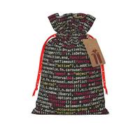 Longzehao Bolsas de regalo de Navidad con cordón de programación para programador, bolsa de regalo para Navidad, vacaciones, fiesta de cumpleaños