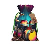 Longzehao Cool Drums Set - Bolsas de regalo con cordón de Navidad, bolsa de regalo para Navidad, vacaciones, fiesta de cumpleaños