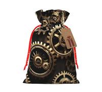 Longzehao Cool Steampunk Gears - Bolsas de regalo con cordón para Navidad, vacaciones, fiestas de cumpleaños