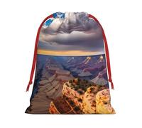 Longzehao Cordón de tela de terciopelo ultra suave Beauty Grand Canyon 1 Print Christmas Present Bag, Bolsas de regalo multifunción.