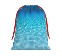 Longzehao Cordón de tela de terciopelo ultra suave Tranquil Underwater Scenery Print Christmas Present Bag, Bolsas de regalo multifunción.