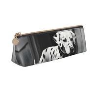 Longzehao Dalmatian 1 Print - Estuche triangular simple para guardar artículos de oficina, cosméticos, artículos de tocador, Blanco, One Size, Art Deco
