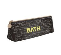 Longzehao escuela matemáticas impresión simple triangular pluma caso almacenamiento para suministros de oficina, cosméticos, artículos de tocador, blanco, un tamaño, Art Deco, Blanco 1, One size, Art