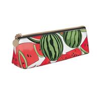 Longzehao Estuche triangular simple con estampado de sandía roja, bolsa de almacenamiento para suministros de oficina, cosméticos, artículos de tocador, Blanco, One Size, Art Deco