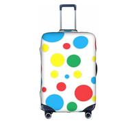 Longzehao Funda elástica de viaje para equipaje, con estampado de lunares Twister con cremallera., blanco, X-Large