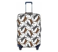 Longzehao Funda elástica de viaje para equipaje, con revestimiento plano Retrievers con estampado de patas, funda protectora con cremallera., Blanco, XL