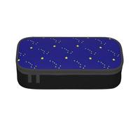 Longzehao Gran capacidad compartimiento Alaska State bandera impresión bolsa de almacenamiento de material de oficina, Negro, de un tamaño, Art Deco, Negro 1, One size, Art Deco
