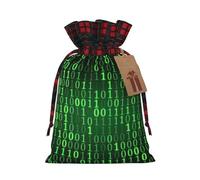 Longzehao hacker era impresión Navidad cordón lino regalo bolsa, Navidad bolsas de regalo de Navidad, Bolsas de regalos de Navidad
