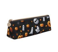 Longzehao Lindo patrón de Halloween impresión simple pluma triangular bolsa de almacenamiento para suministros de oficina, cosméticos, artículos de tocador, blanco, un tamaño, Art Deco, Blanco 1, One