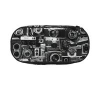 LONGZEHAO Retro Cool Camera Collection - Estuche de almacenamiento rectangular simple para suministros de oficina, cosméticos, artículos de tocador