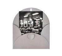 Longzehao Tarjeta de felicitación de estilo monocromático con estampado de papel perlado, tarjetas de notas para Navidad, cumpleaños, Acción de Gracias