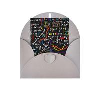 Longzehao Tarjeta de felicitación de papel perlado con fórmula matemática impresa, tarjetas de notas para Navidad, cumpleaños, Acción de Gracias