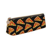 Longzehao tasty Pizza Print Simple Triangular Estuche de almacenamiento para suministros de oficina, cosméticos, artículos de tocador, blanco, talla única, Art Deco, Blanco 1, One size, Art Deco