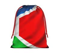 Longzehao Tela de terciopelo ultra suave con cordón de la bandera de Costa Rica, 1 bolsa de regalo de Navidad, bolsas de regalo multiusos.