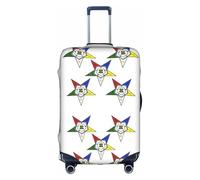 Longzehao Viaje elástico equipaje cubierta, estrellas orientales impresión maleta protección caso cubierta con cremallera., Color: blanco., S