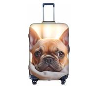 Longzehao Viaje elástico equipaje cubierta, perro animal francés Bulldog2 impresión maleta protección cubierta cubierta con cremallera., Color: blanco., XL
