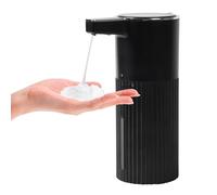 Longzhuo Dispensador De JabóN AutomáTico Sin Contacto 400 Ml, con Sensor De Infrarrojos, Recargable por USB Tipo Espuma, Ipx5, Resistente Al Agua, Sin Taladrar, para BañO, Cocina, Negro