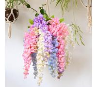 Longzhuo Flores Artificiales Decoracion 8 Piezas, Ramos de Flores Artificiales - Ramo Realista Multicolor - Decoración para Hogar, Bodas, Oficina | Fáciles de Cuidar y Duraderas