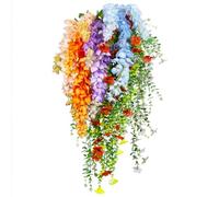 Longzhuo Flores Artificiales Lily Art Flowers, Plantas Artificiales Hydrangea, Ramos de Flores de Seda, arreglos Florales Artificiales, Bodas, paisajismo, decoración de Interiores. (10)