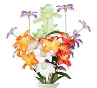 Longzhuo ldeas con arbusto de Flores de corazón Aregl0floral Artificial Ramo de Flores Adecuado para Decoraciones en el hogar, hoteles, Exteriores y Bodas.