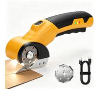 Longzhuo Tijeras Electricas, Cortador Rotativo Eléctrico Recargable Inalámbrico - Para Tela, Cuero, Alfombra, Papel y Manualidades