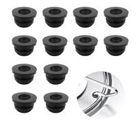 LongZYU 12 Piezas Tapones de Goma Pies de Goma para Hornillos de Autocaravanas Pasacables de Goma Protección Compatible con Dometic Smev Thetford con Varillas de 5 mm Caravana Cocinas Repuestos Negro