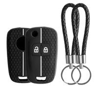 LongZYU 2 Funda Llaves Opel Funda Llave de Coche para Vauxhall Opel Astra Mokka Meriva Corsa Zafira Vectra Insignia Cruze Orlando Funda de Silicona Llave de Coche de 2 Botones con Llavero